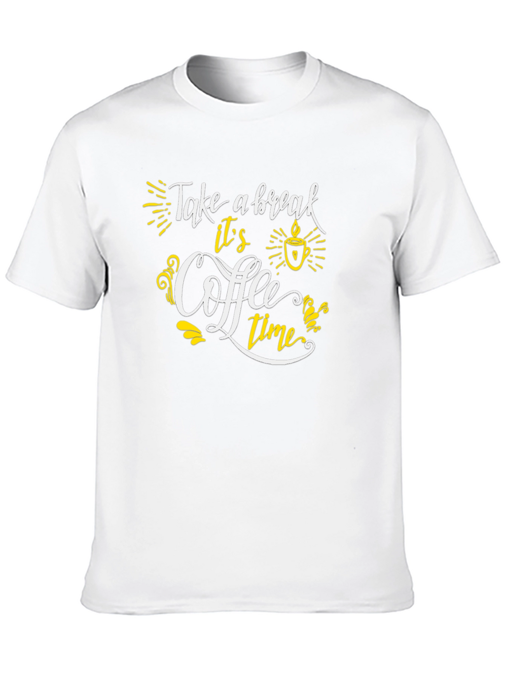 Coffee Time Graphic Tee - Black Casual T-Shirt