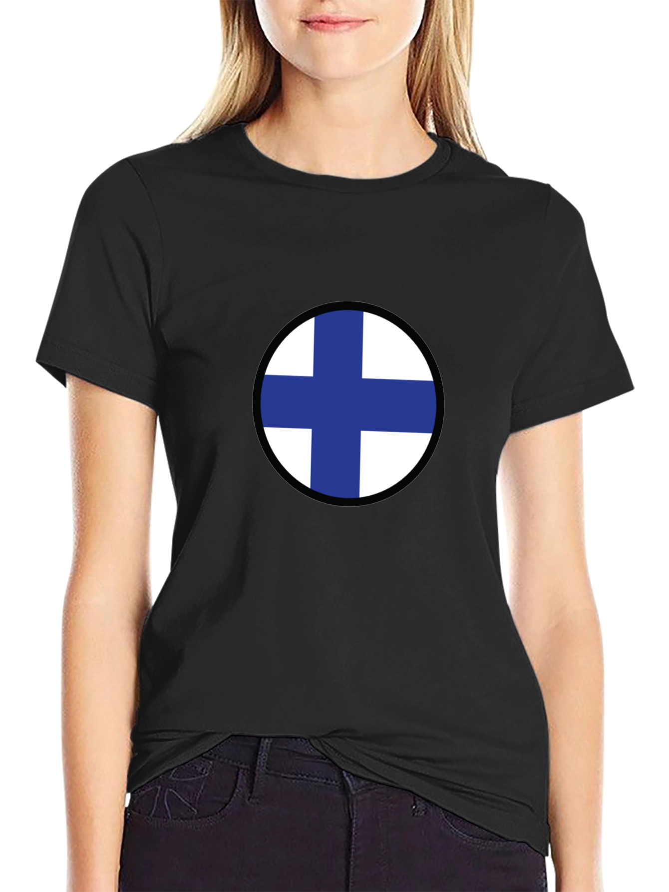 Finland Flag T-Shirt - Black - Casual Wear