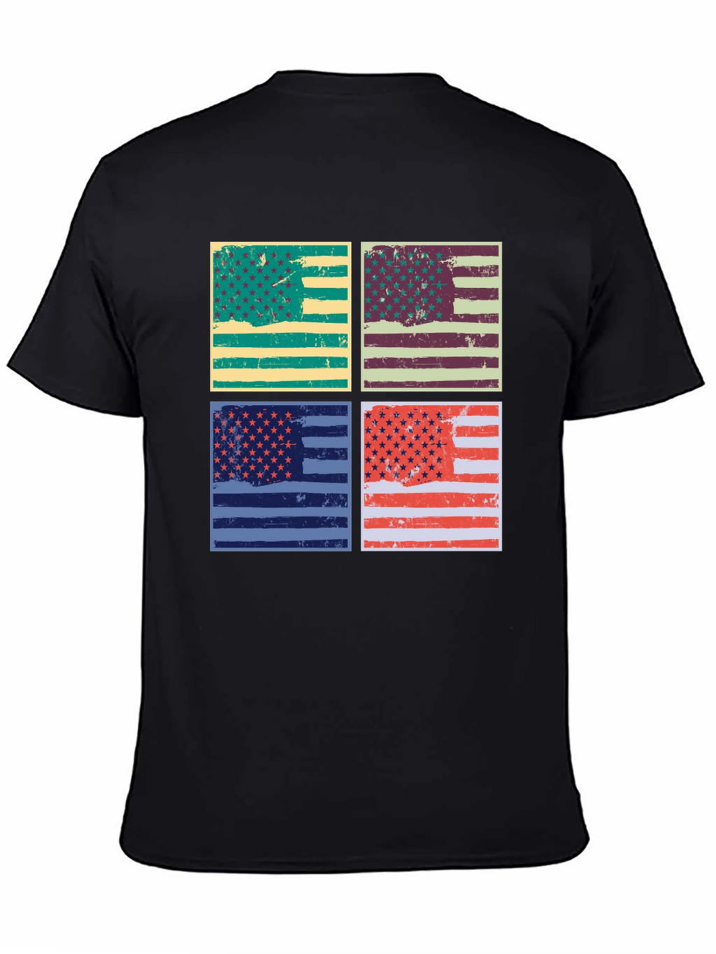 Retro American Flag Graphic T-Shirt - Patriotic Style