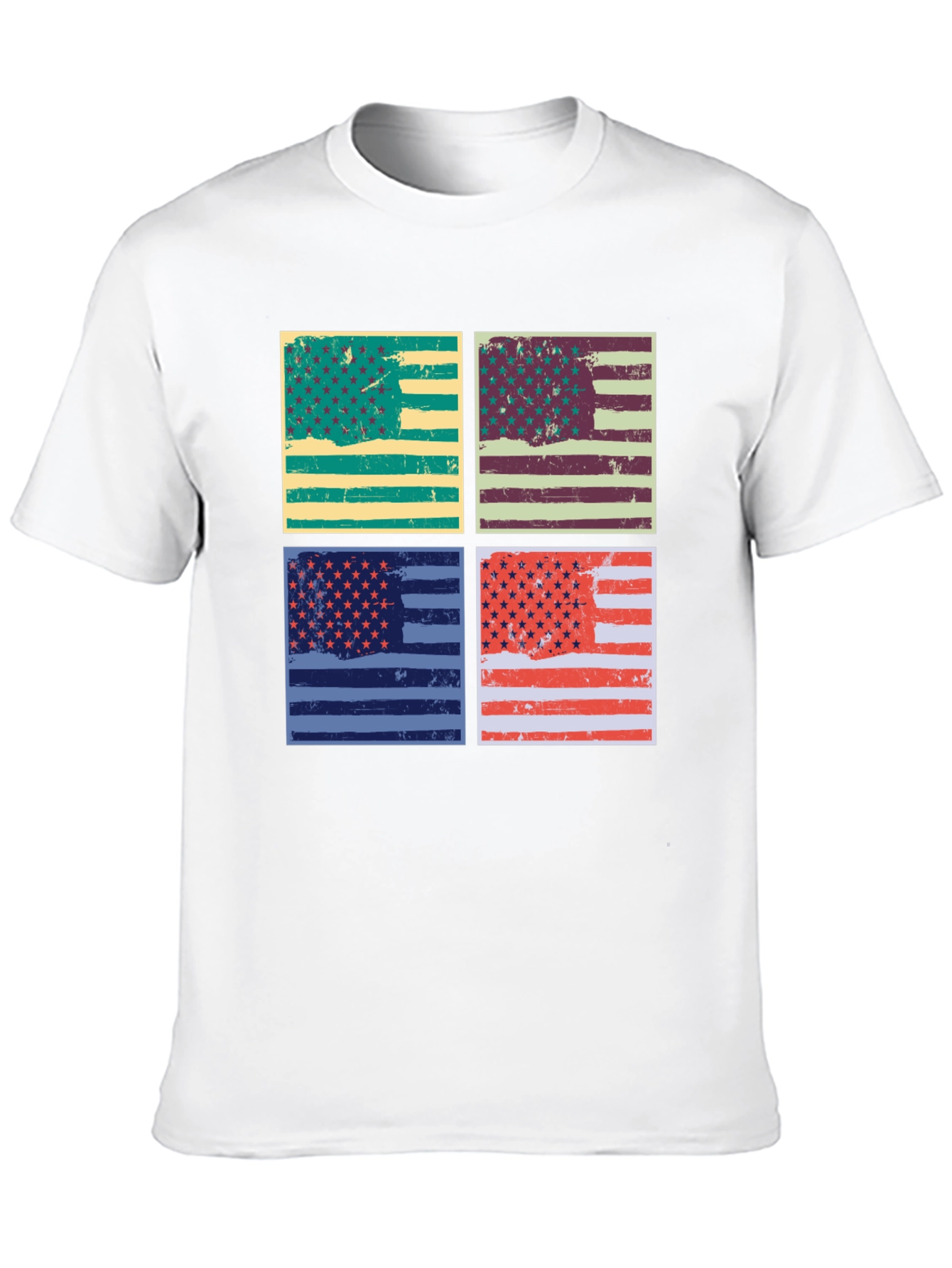 Retro American Flag Graphic T-Shirt - Patriotic Style