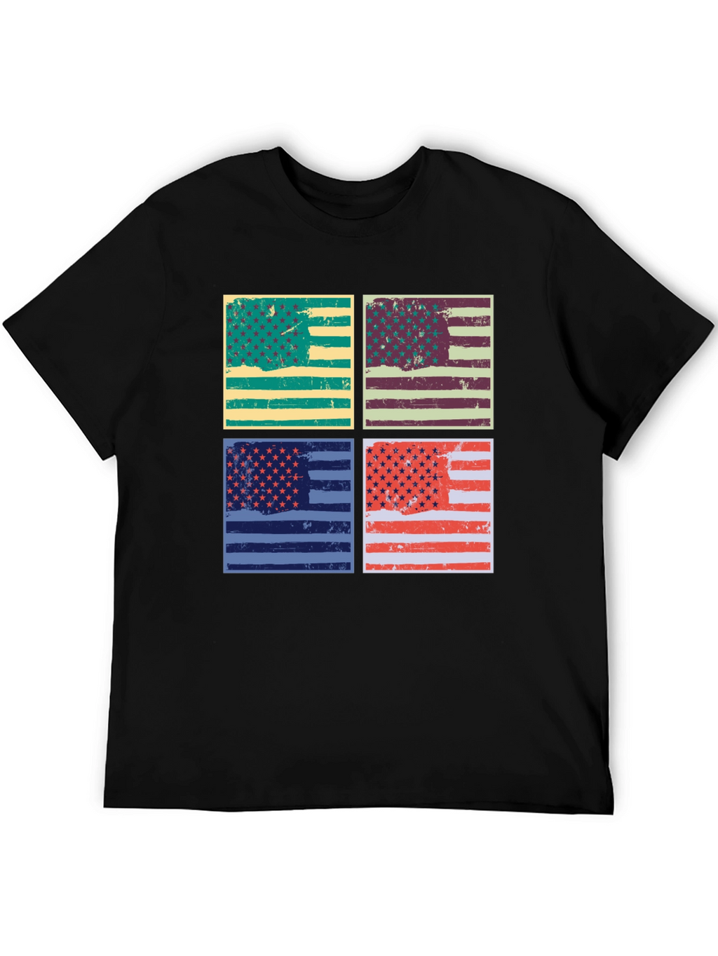 Retro American Flag Graphic T-Shirt - Patriotic Style