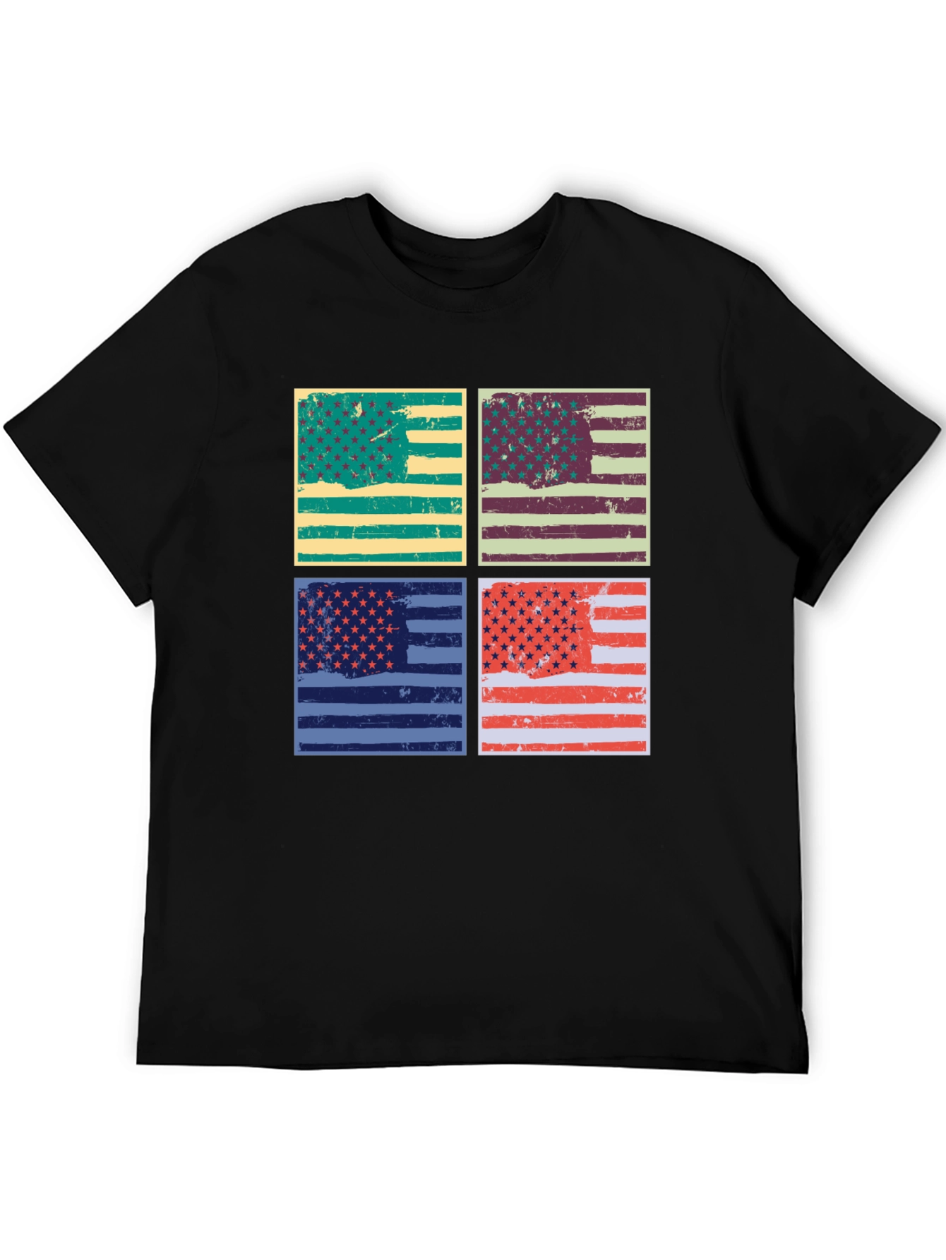 Retro American Flag Graphic T-Shirt - Patriotic Style