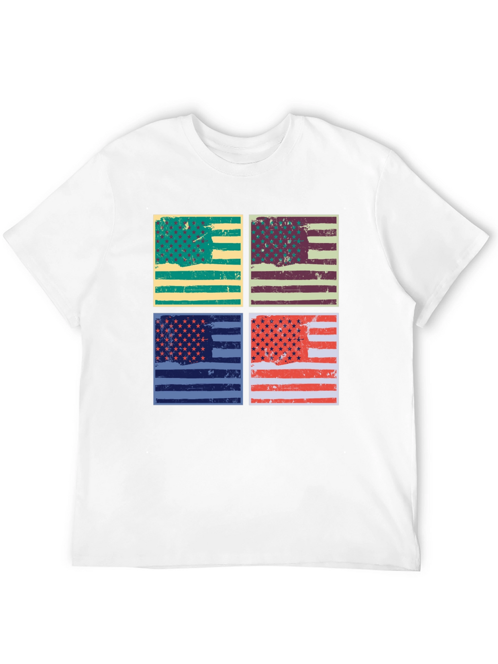 Retro American Flag Graphic T-Shirt - Patriotic Style