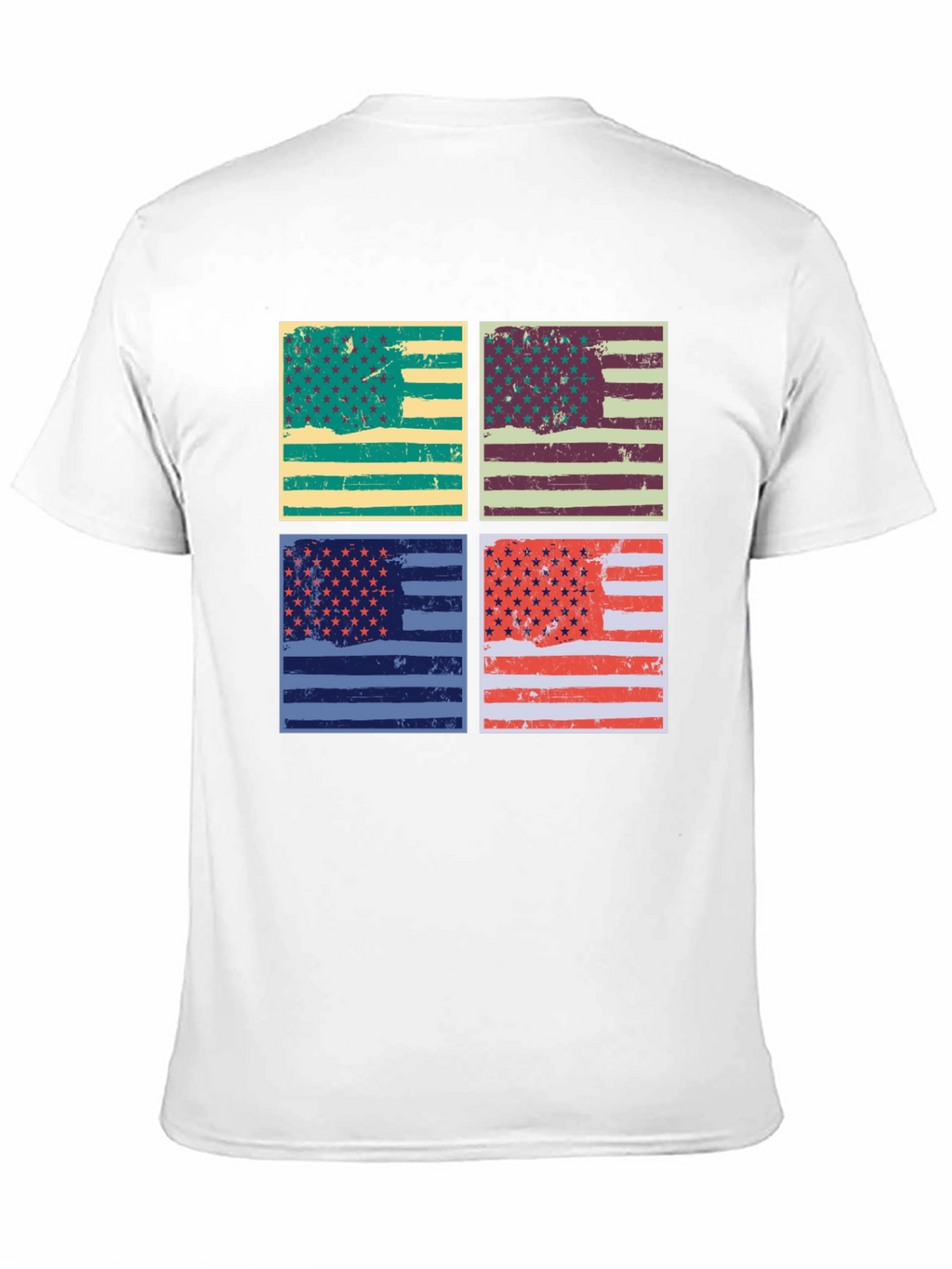 Retro American Flag Graphic T-Shirt - Patriotic Style