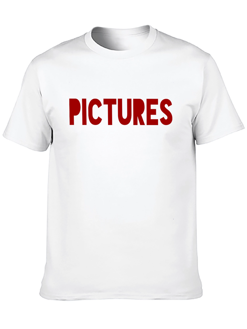 Pictures Graphic Tee - Bold Red Print on Black