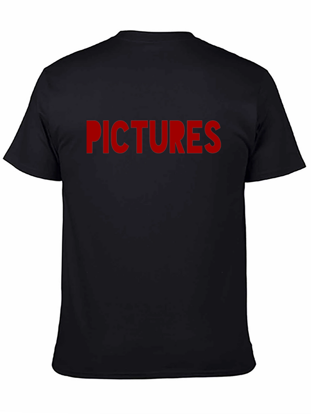 Pictures Graphic Tee - Bold Red Print on Black