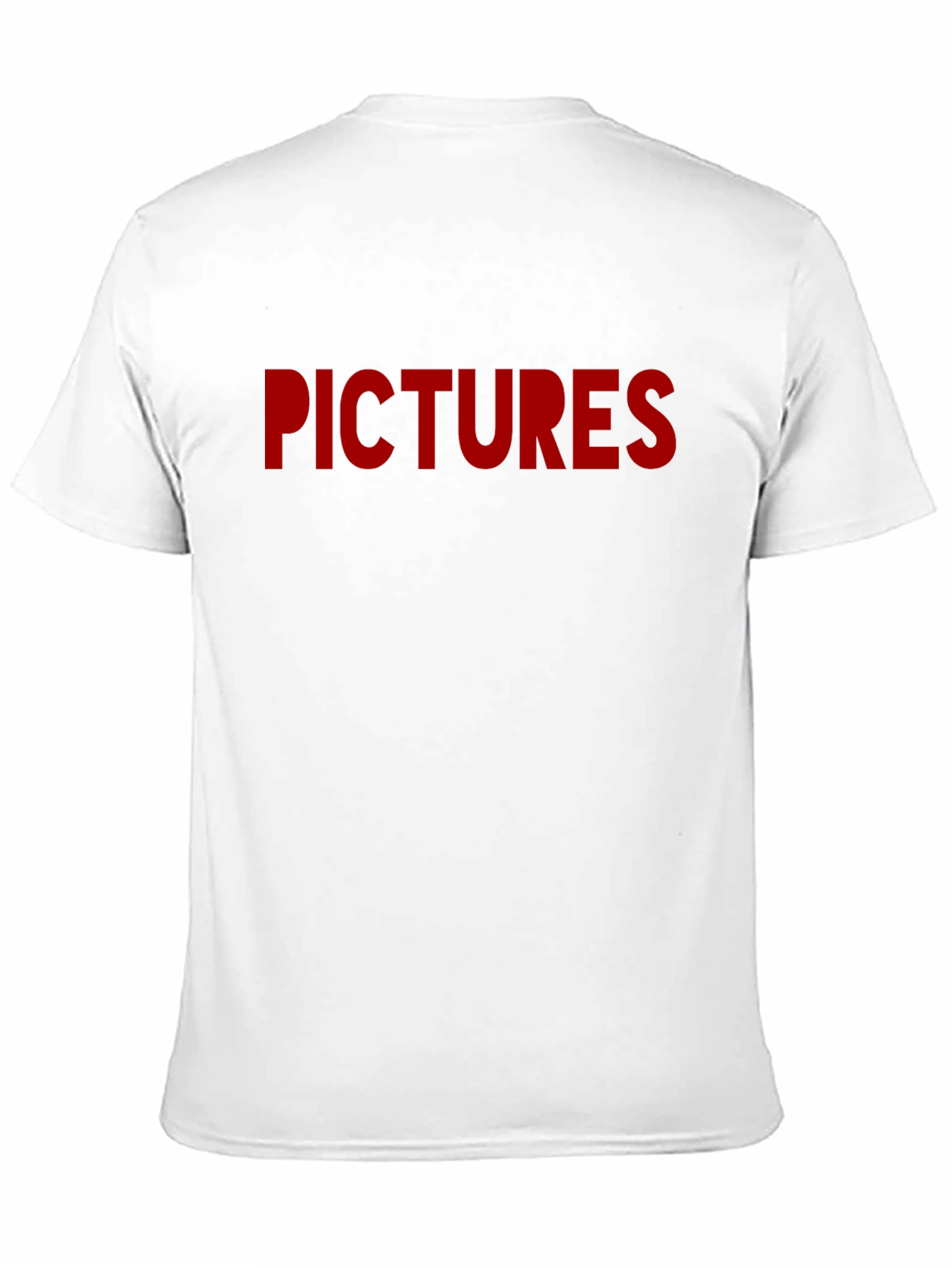 Pictures Graphic Tee - Bold Red Print on Black