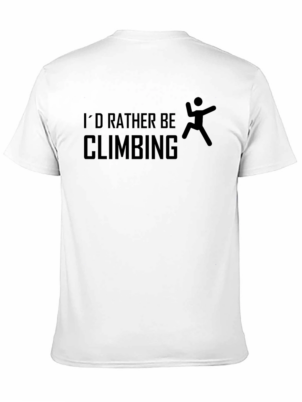 Climbing Enthusiast Black Graphic T-Shirt