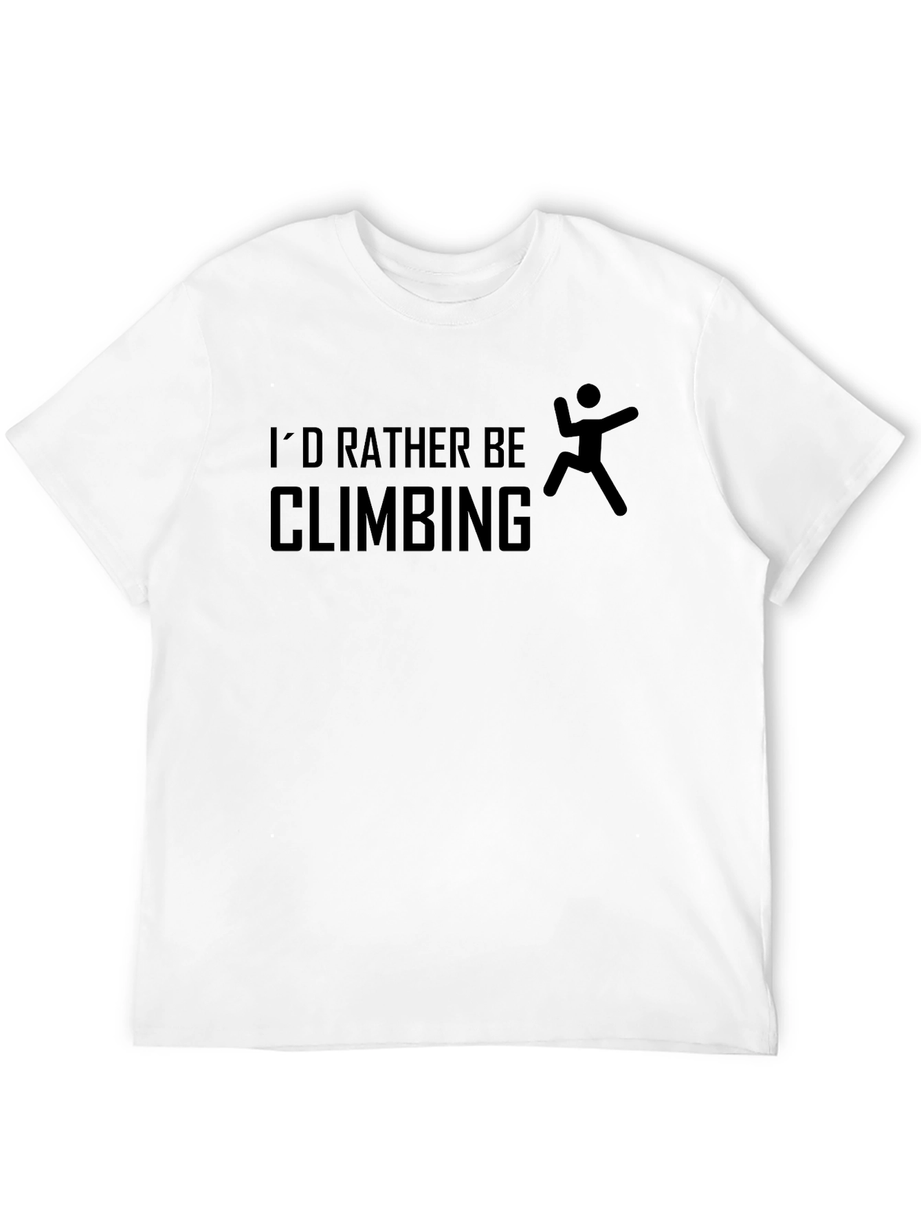 Climbing Enthusiast Black Graphic T-Shirt