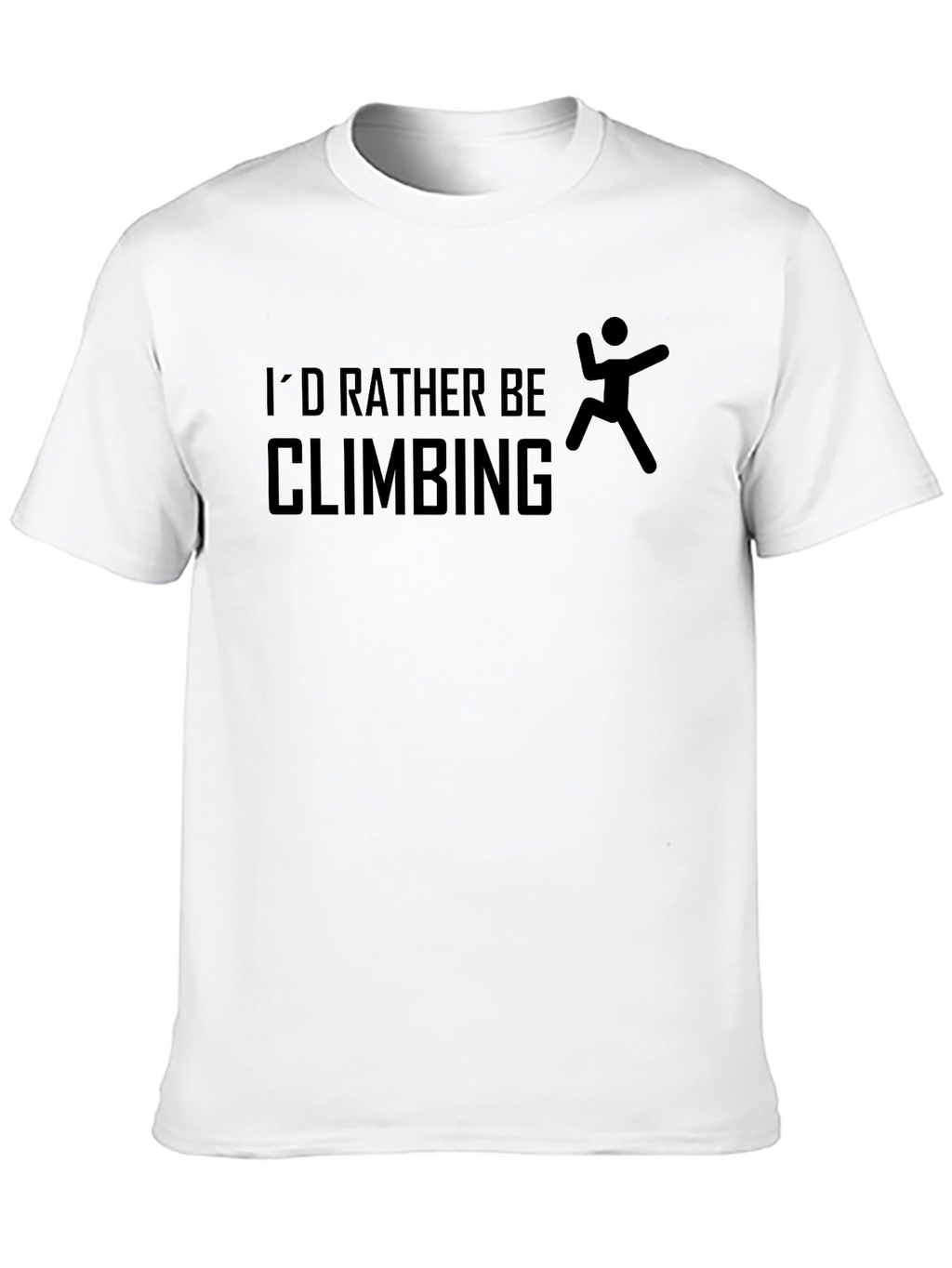 Climbing Enthusiast Black Graphic T-Shirt