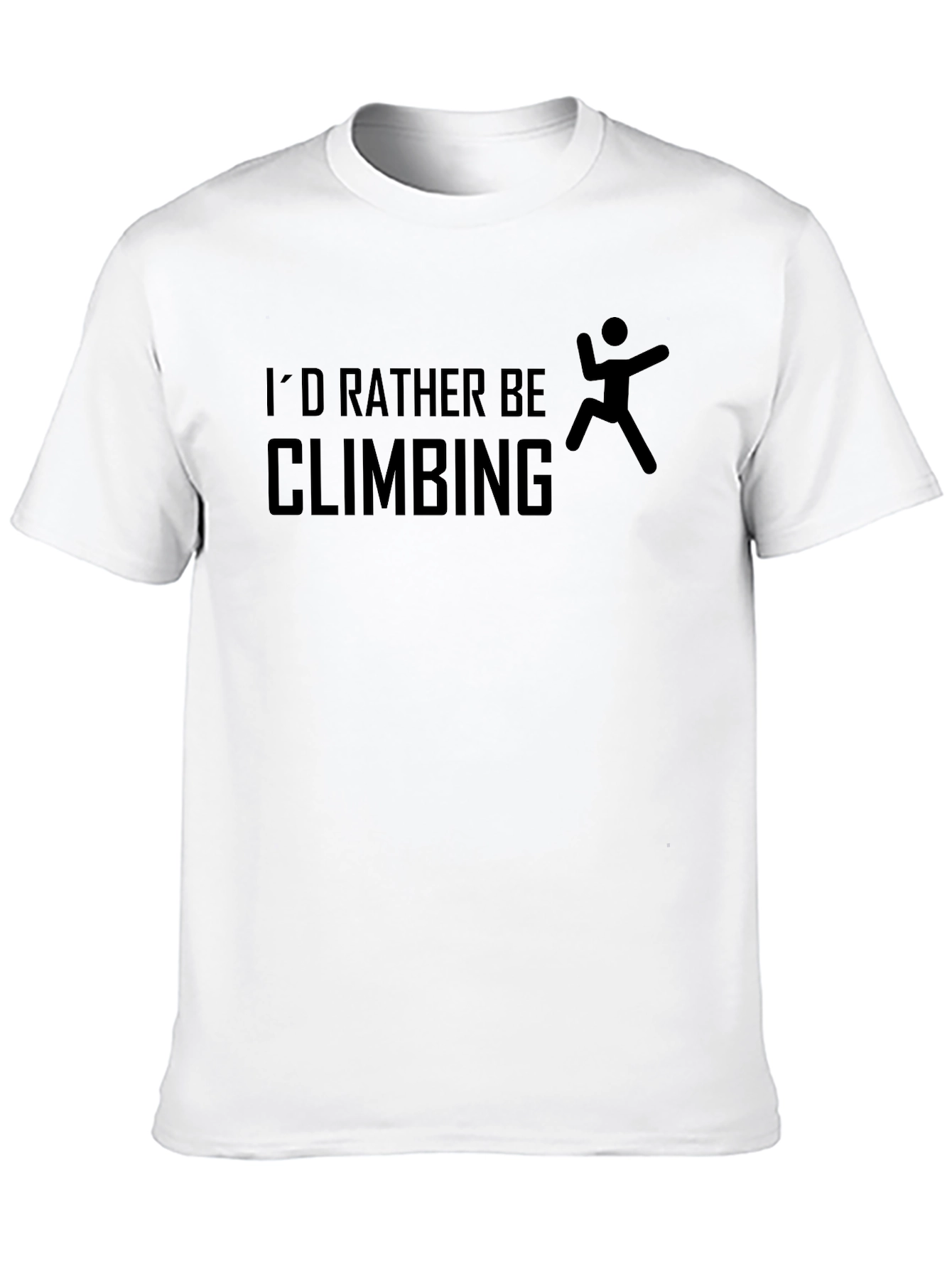 Climbing Enthusiast Black Graphic T-Shirt