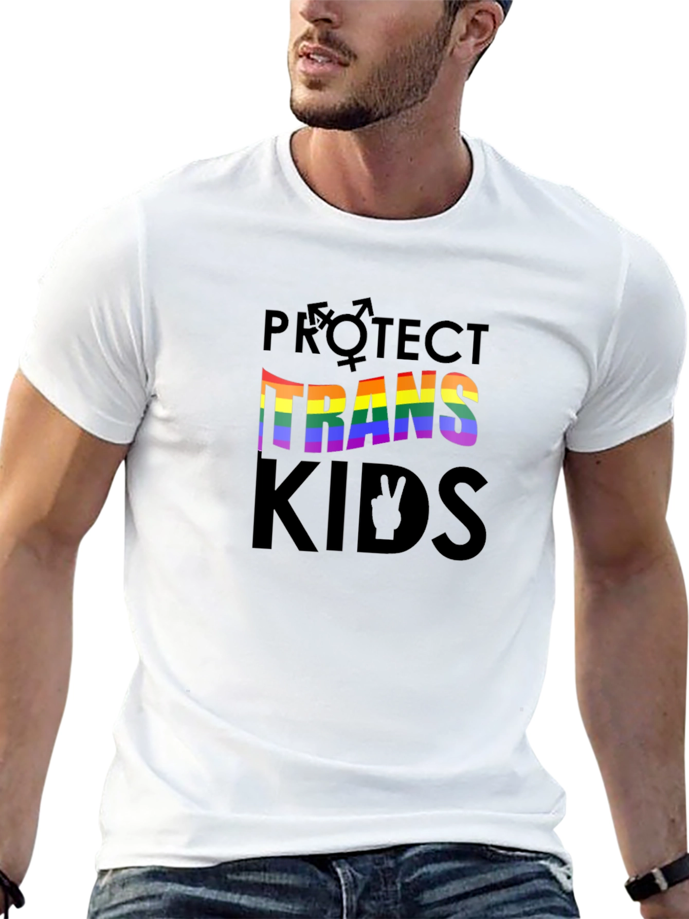 Protect Trans Kids Pride T-Shirt - Unisex Black Tee