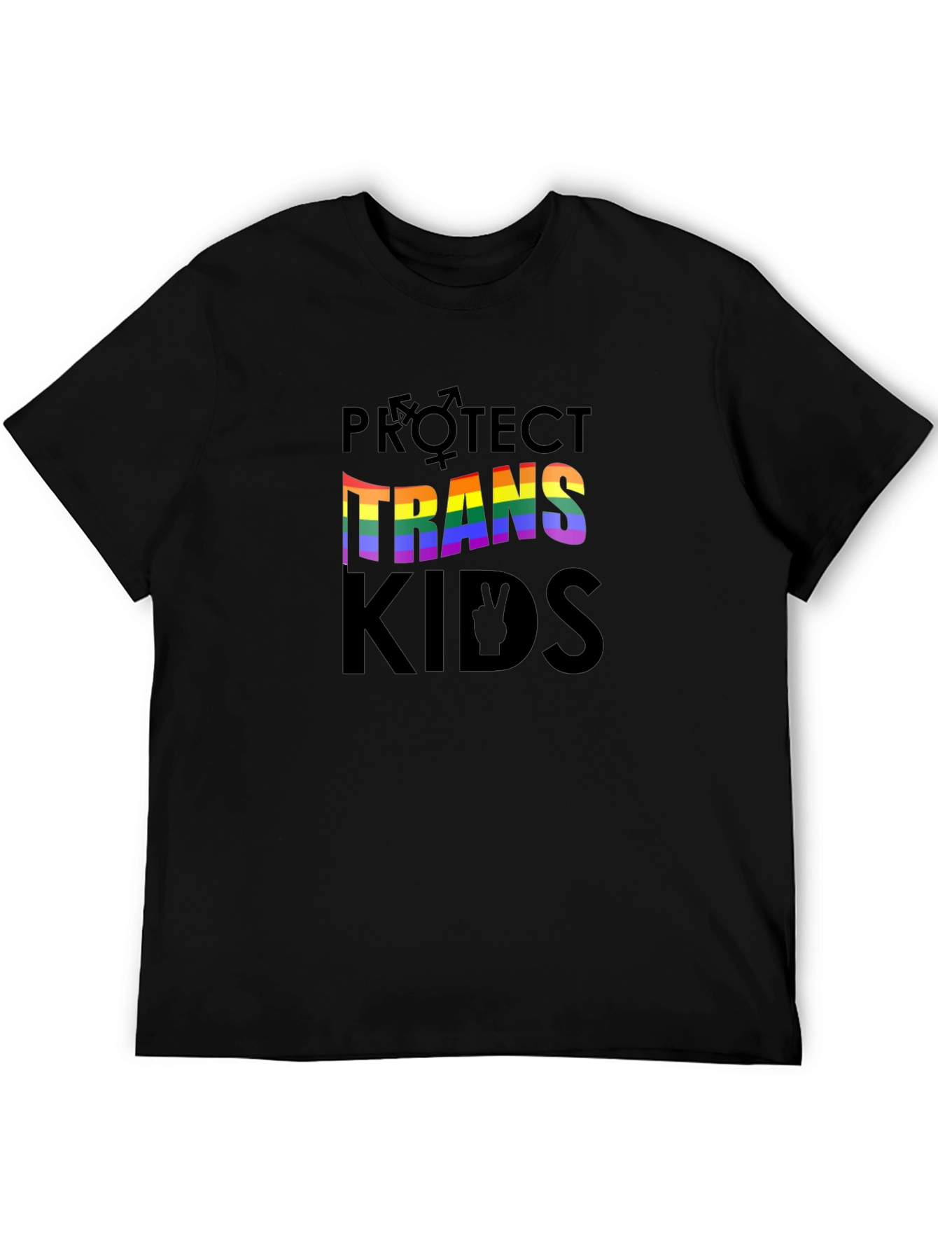 Protect Trans Kids Pride T-Shirt - Unisex Black Tee