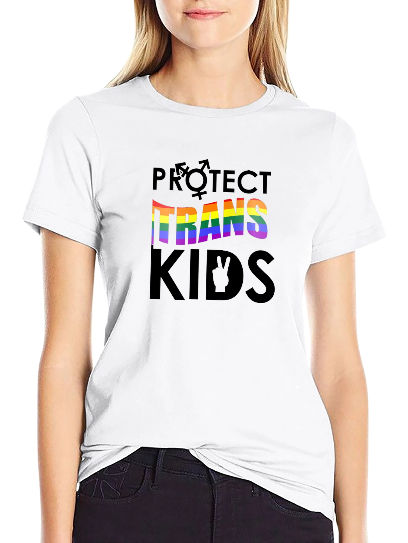 Protect Trans Kids Pride T-Shirt - Unisex Black Tee