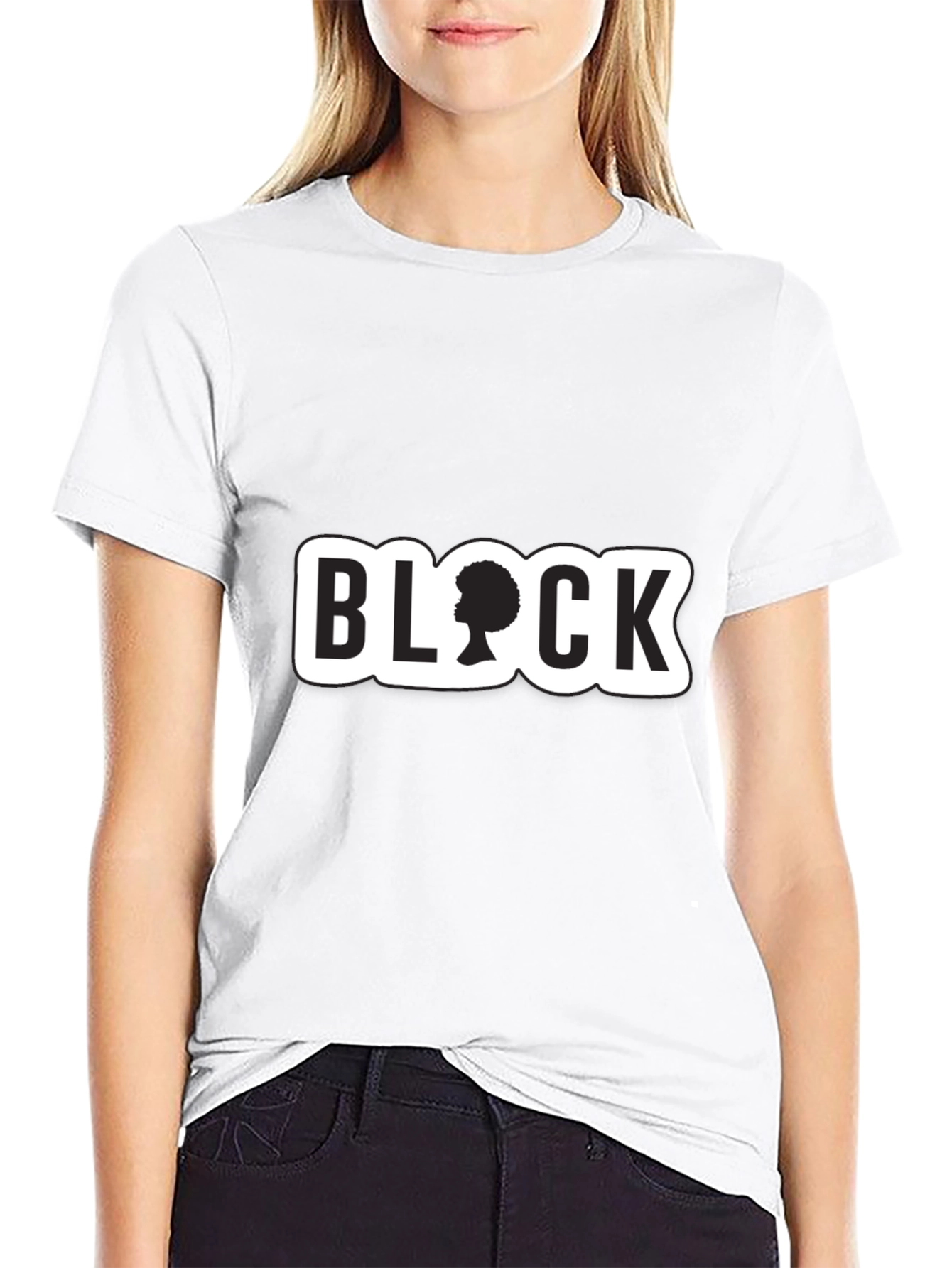Stylish Black T-Shirt with BLOCK Graphic