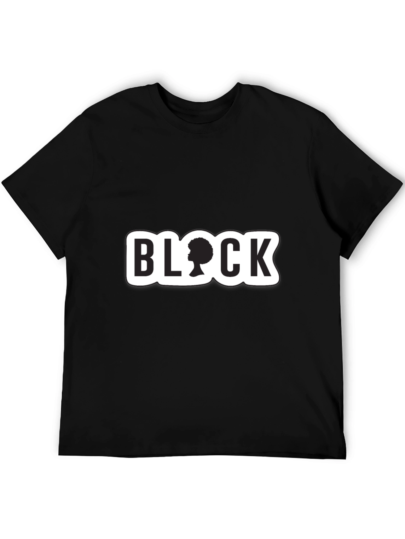 Stylish Black T-Shirt with BLOCK Graphic
