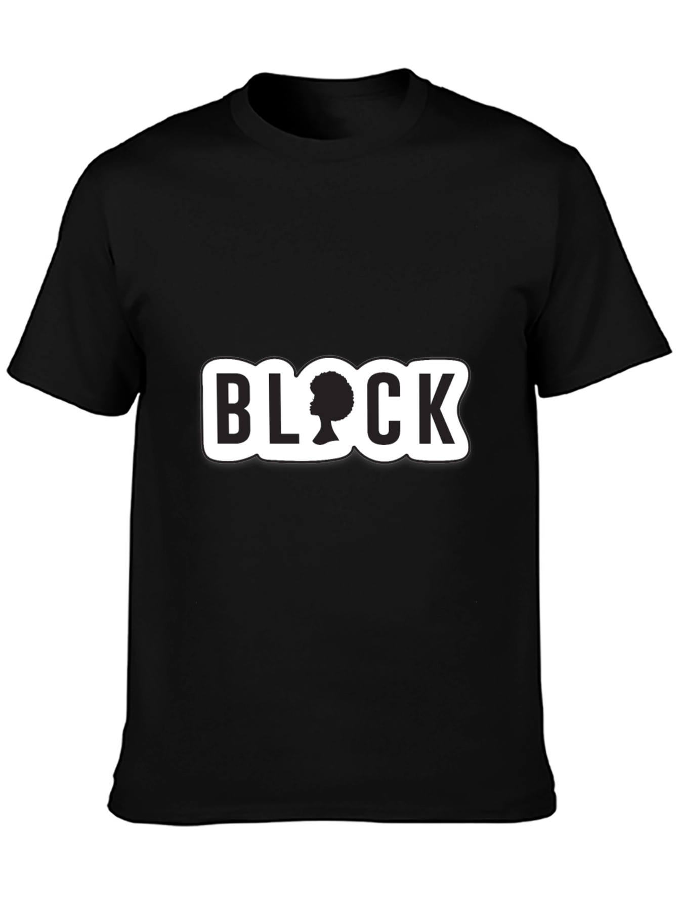 Stylish Black T-Shirt with BLOCK Graphic