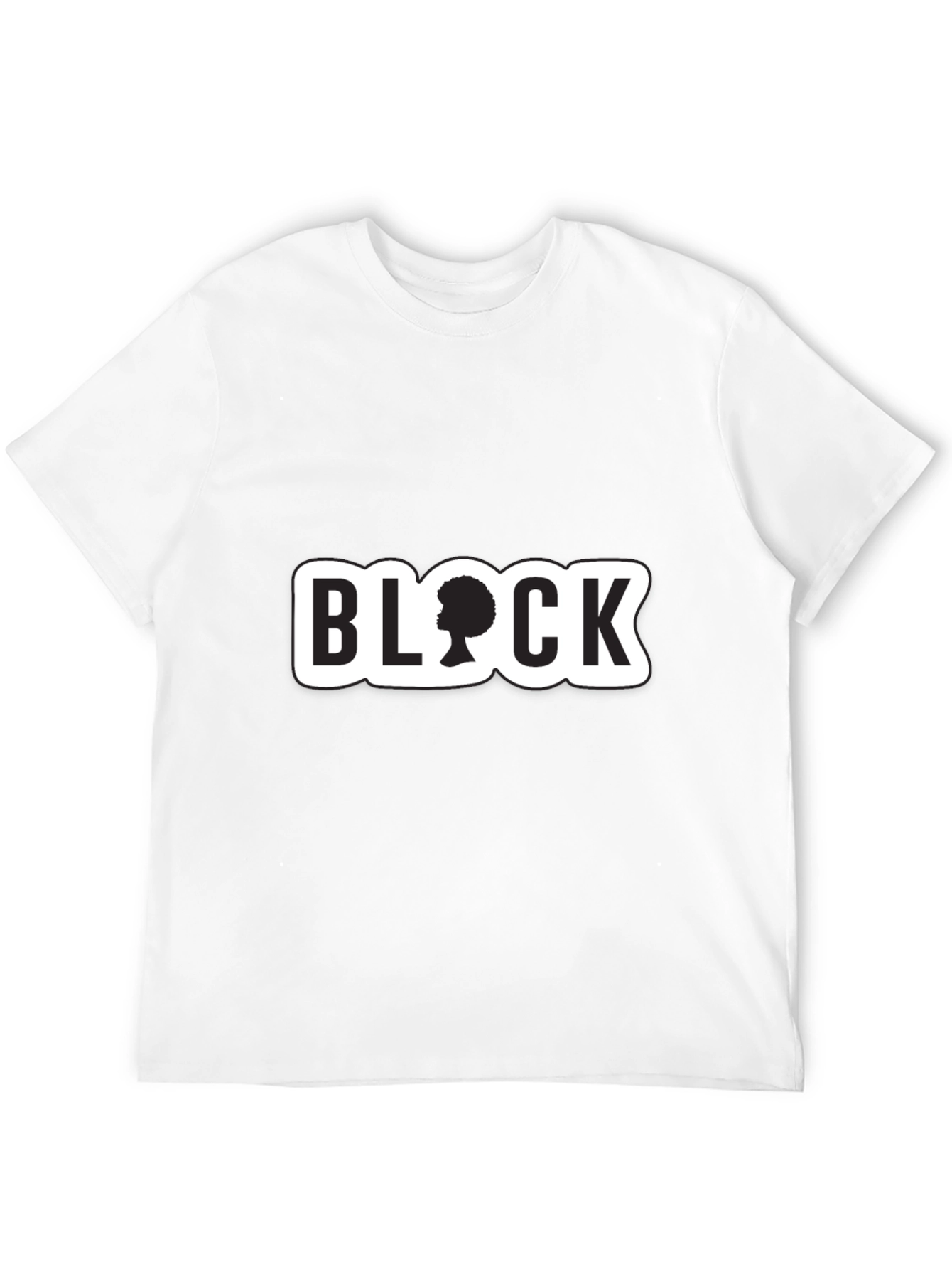 Stylish Black T-Shirt with BLOCK Graphic