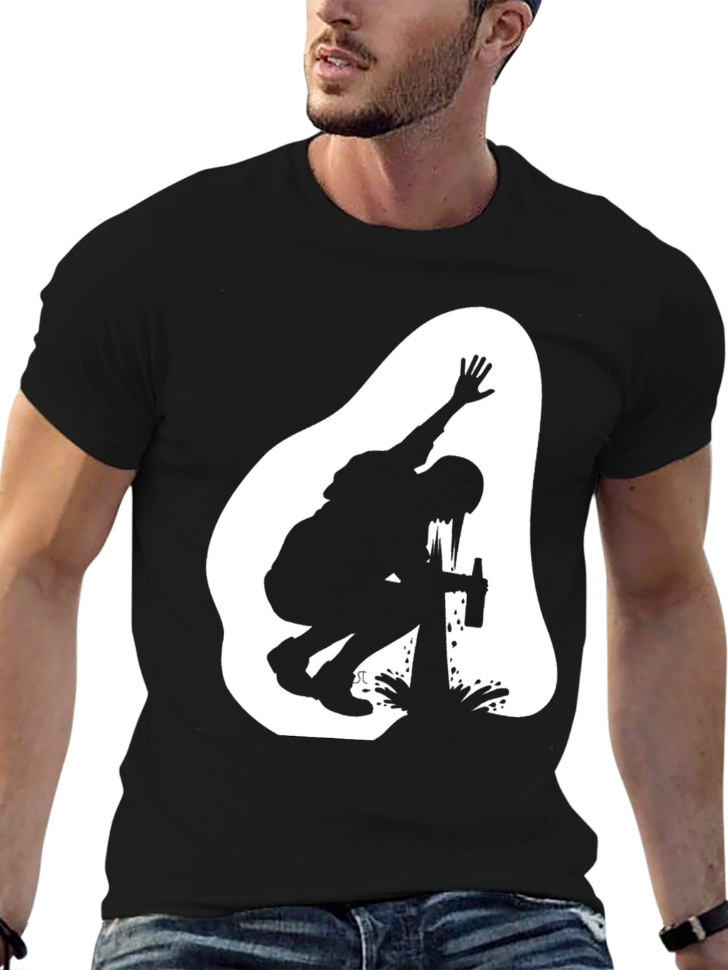 Silhouette Graphic T-Shirt - Black