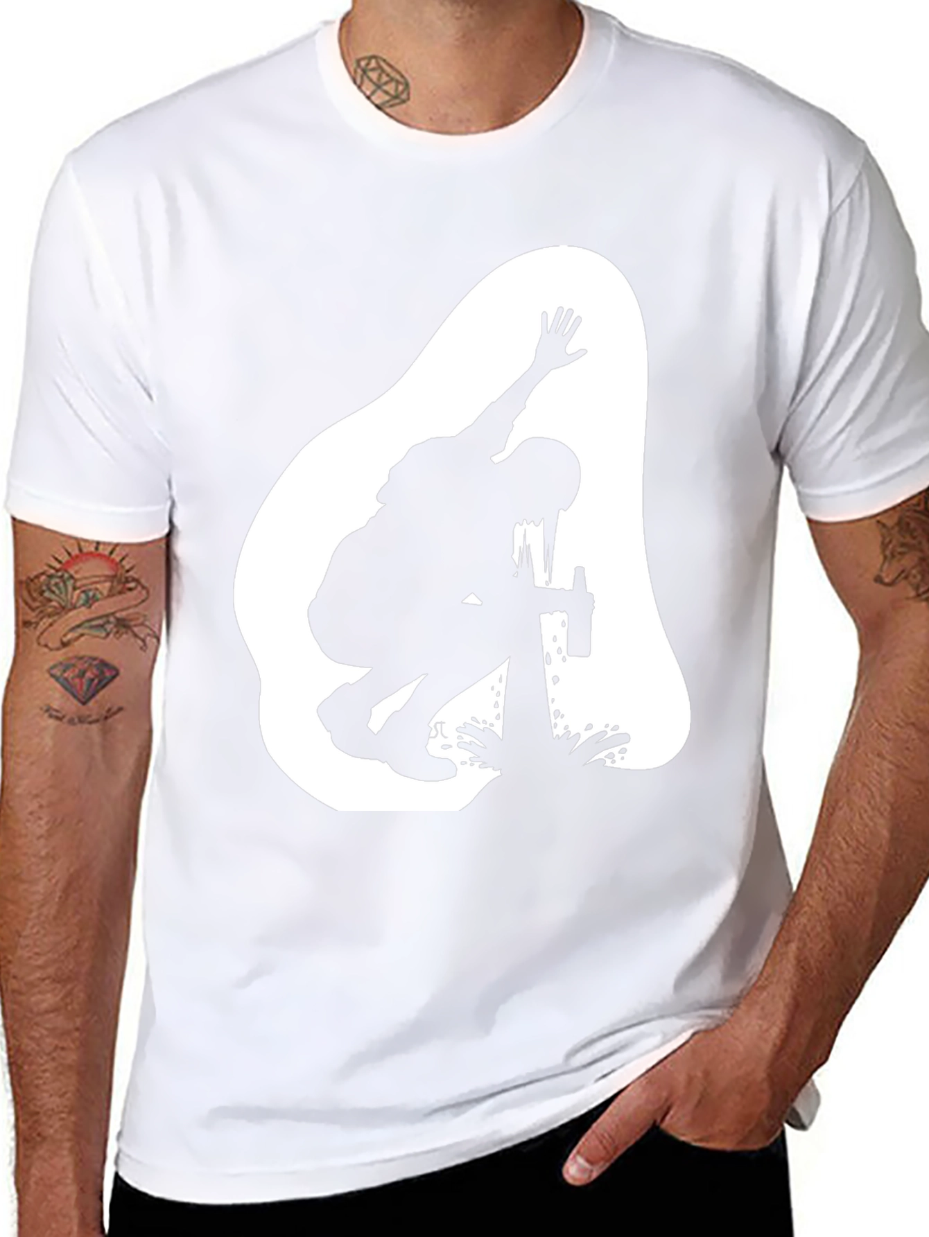 Silhouette Graphic T-Shirt - Black