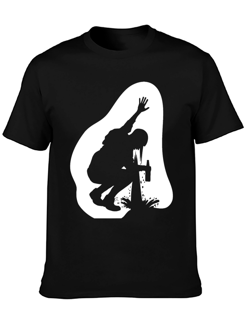 Silhouette Graphic T-Shirt - Black