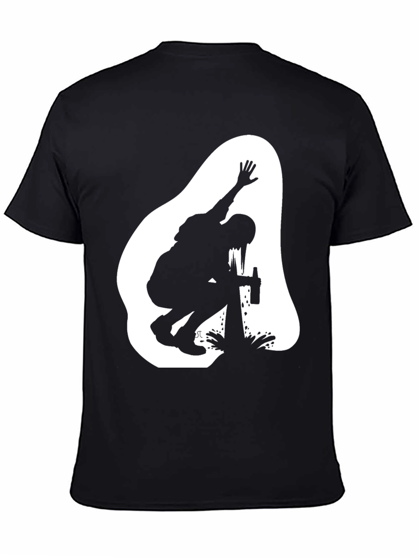 Silhouette Graphic T-Shirt - Black