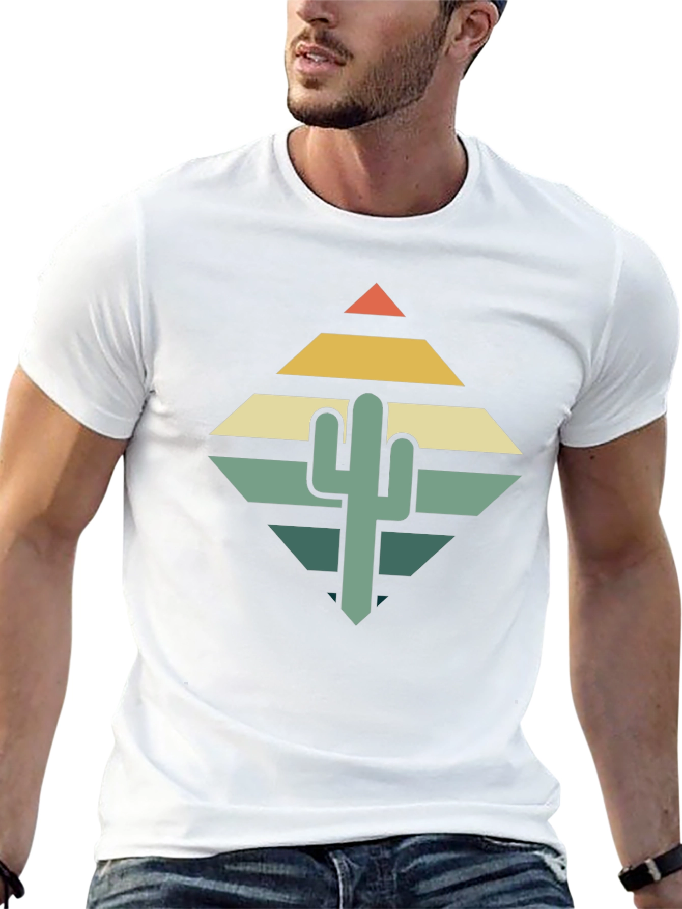 Retro Cactus Graphic Tee - Desert Vibes T-Shirt