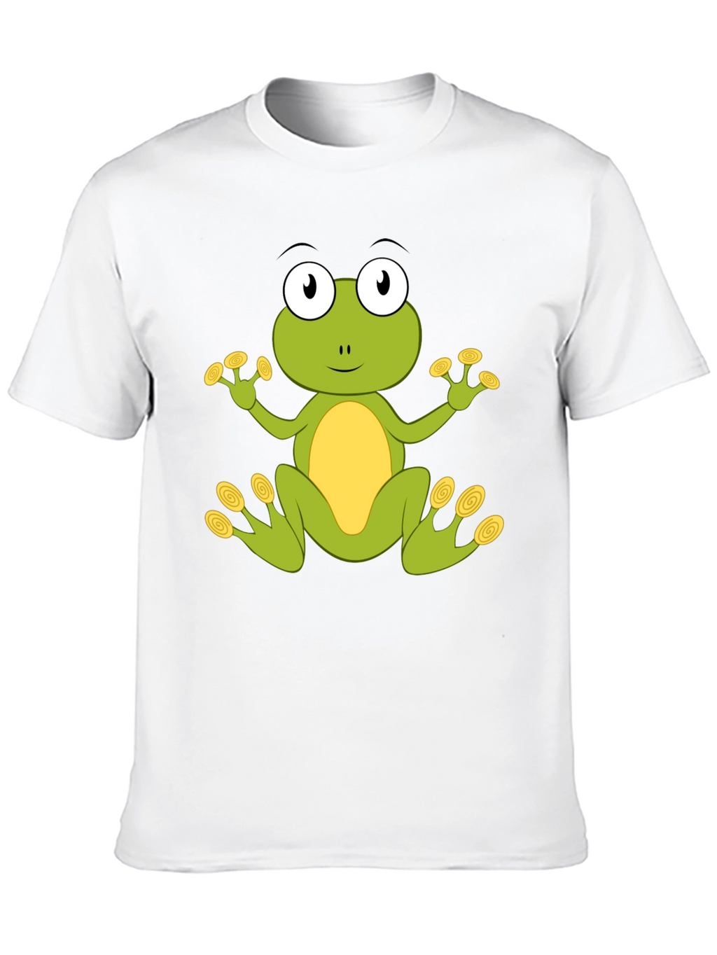 Cute Frog Graphic T-Shirt - Black Cotton Blend