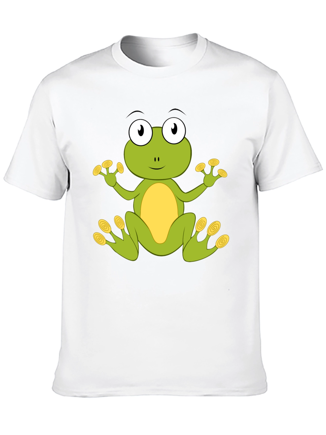 Cute Frog Graphic T-Shirt - Black Cotton Blend