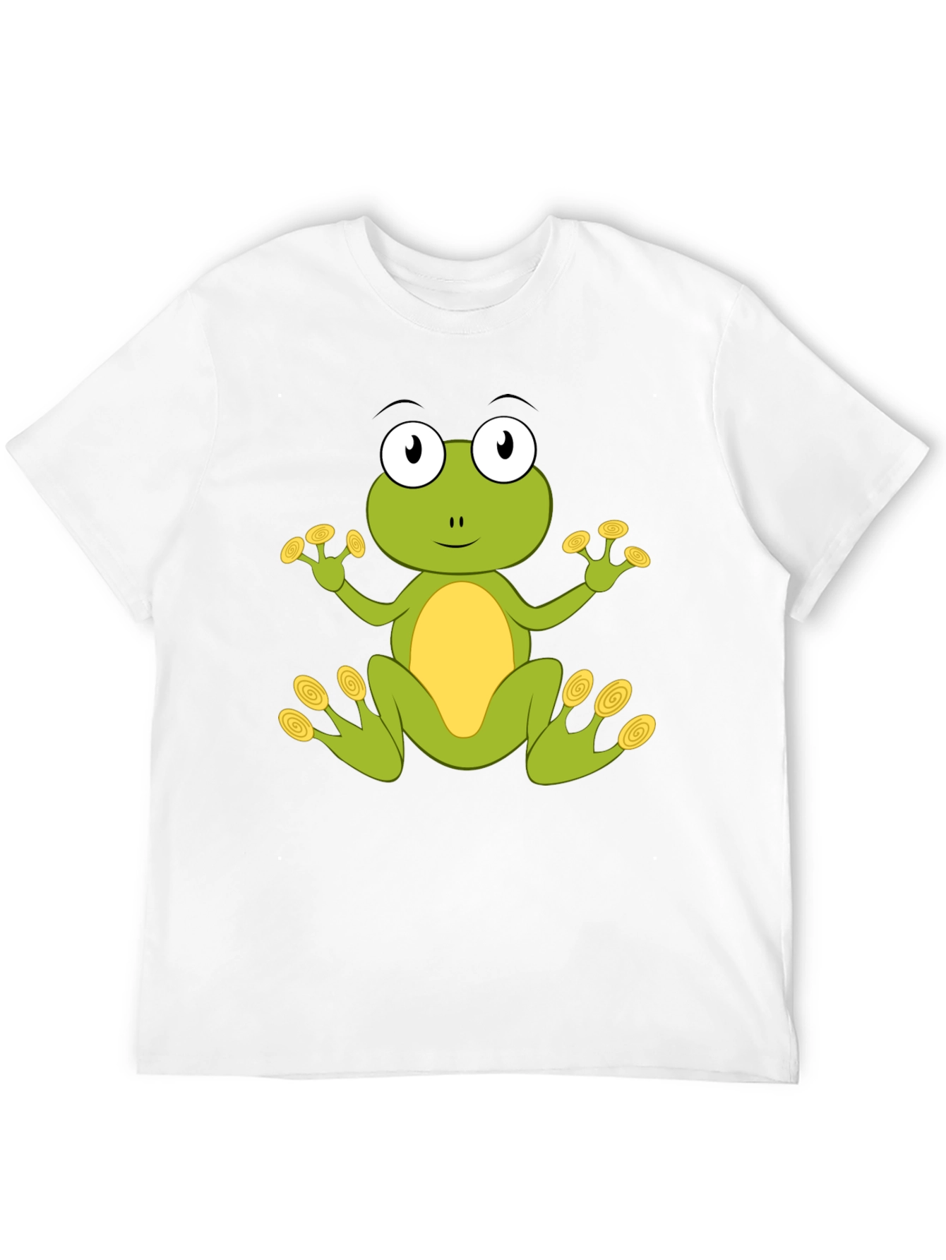 Cute Frog Graphic T-Shirt - Black Cotton Blend