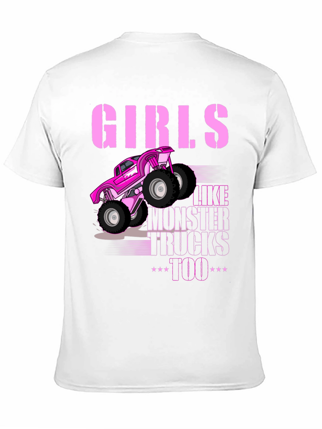 Girls Like Monster Trucks Too - Black Graphic Tee