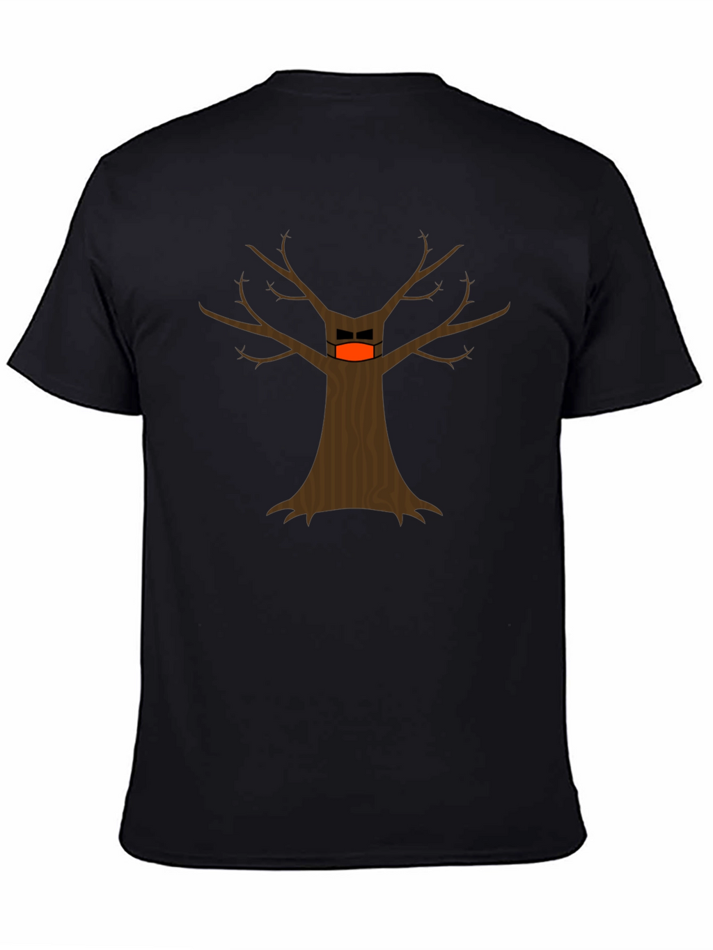Masked Tree Graphic T-Shirt - Quirky Design