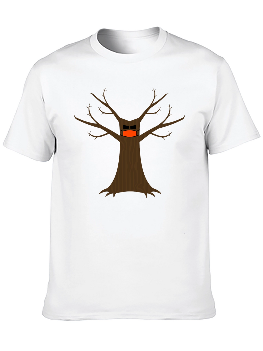 Masked Tree Graphic T-Shirt - Quirky Design