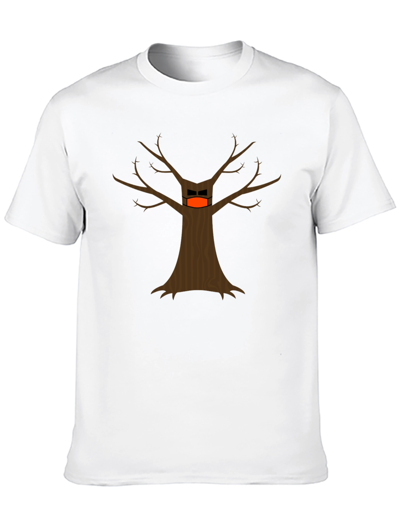 Masked Tree Graphic T-Shirt - Quirky Design