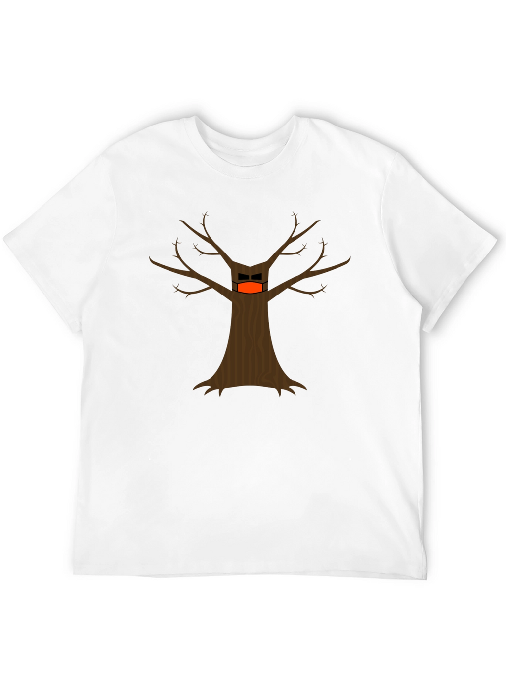 Masked Tree Graphic T-Shirt - Quirky Design