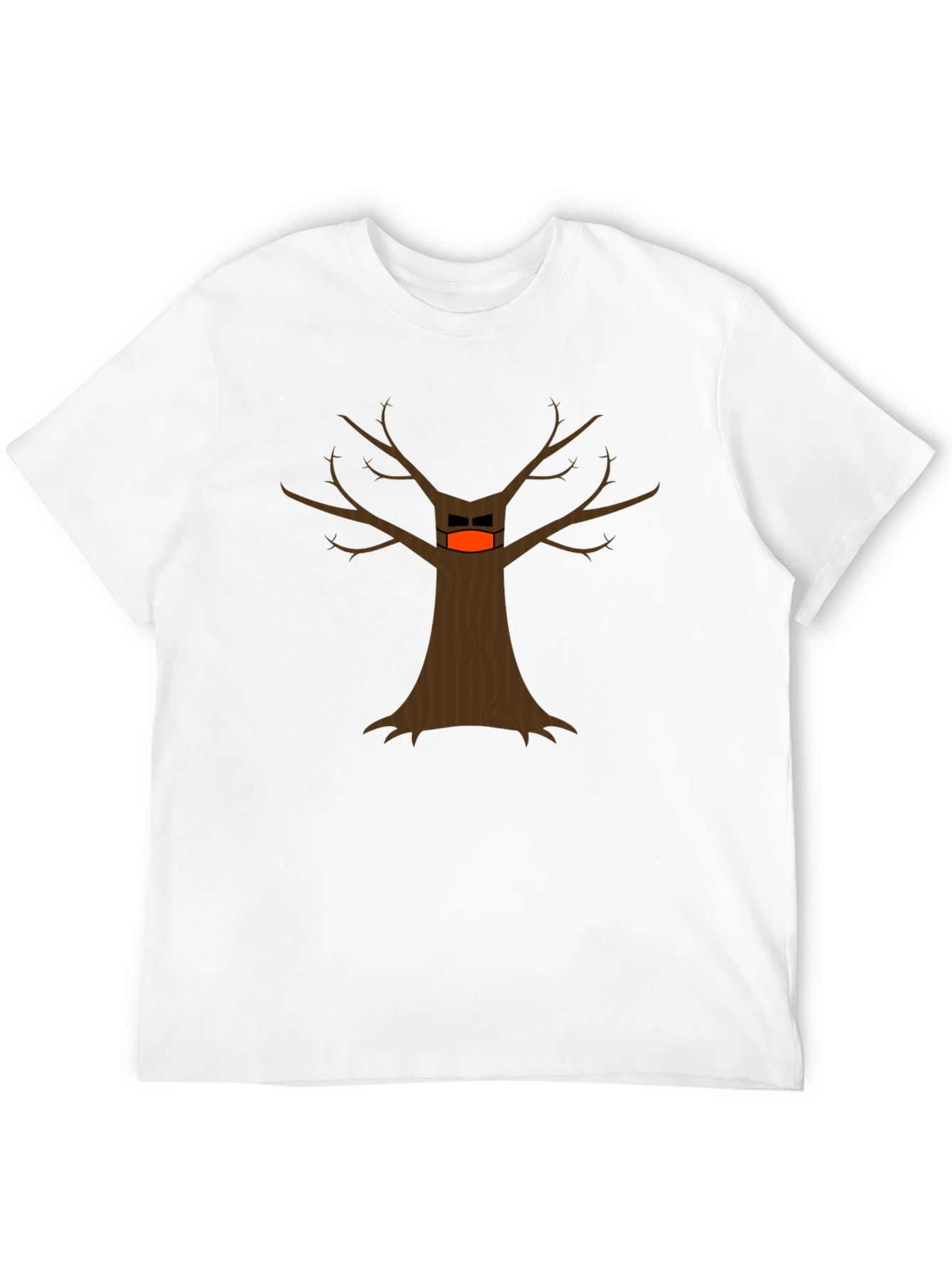 Masked Tree Graphic T-Shirt - Quirky Design