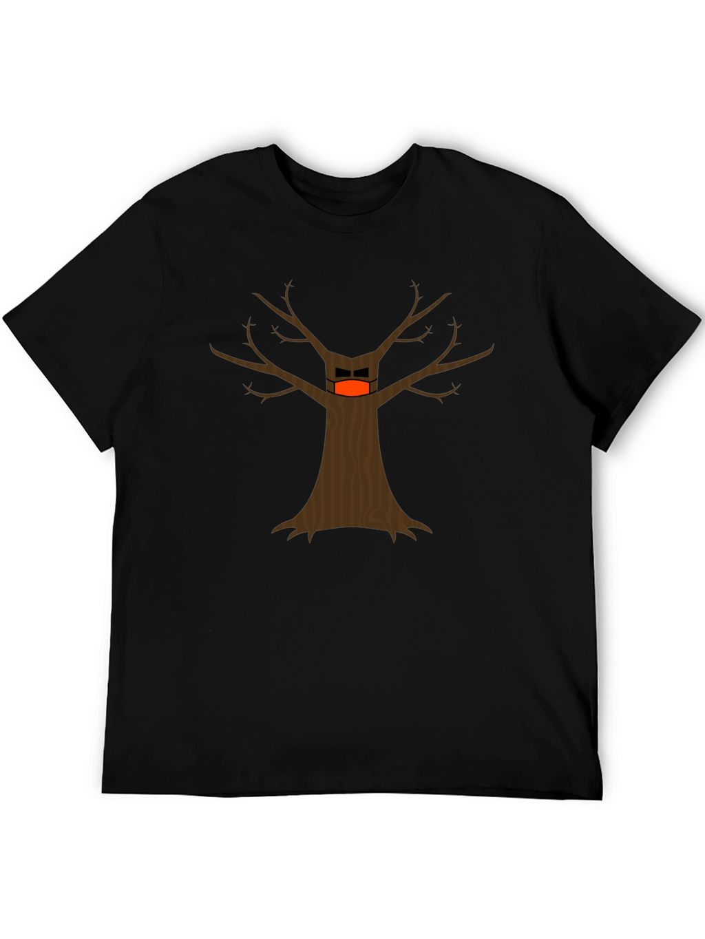 Masked Tree Graphic T-Shirt - Quirky Design