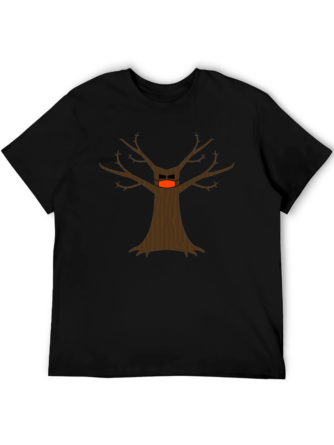 Masked Tree Graphic T-Shirt - Quirky Design