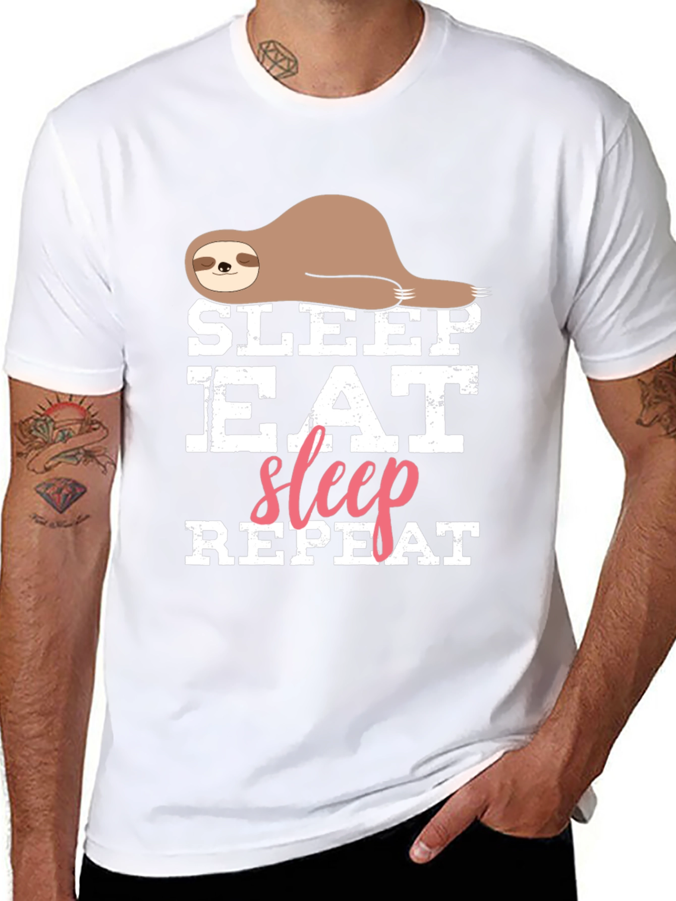 Sleep Eat Sleep Repeat Sloth T-Shirt