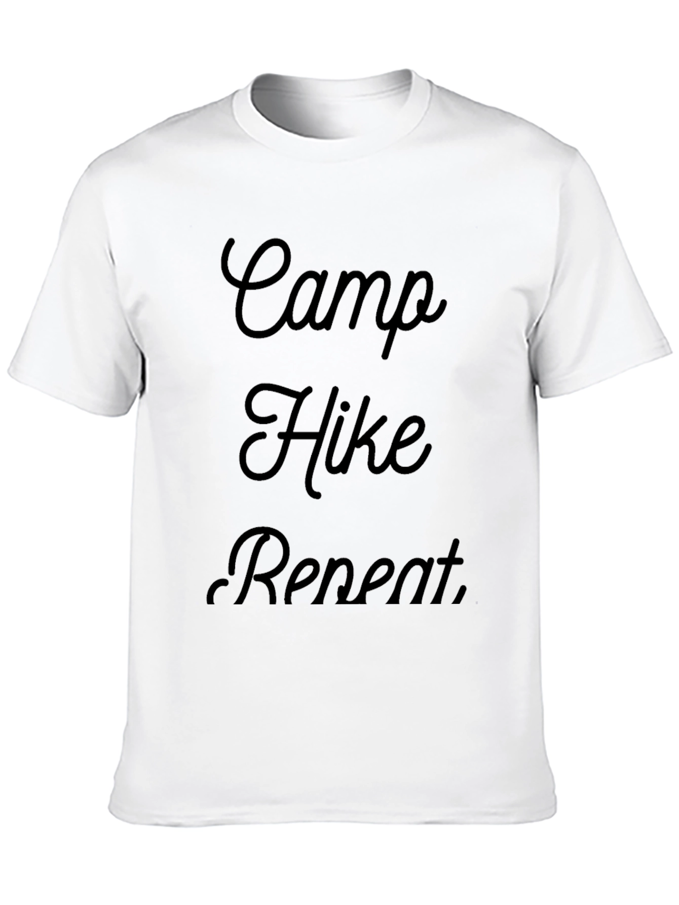 Camp Hike Repeat Black Graphic T-Shirt