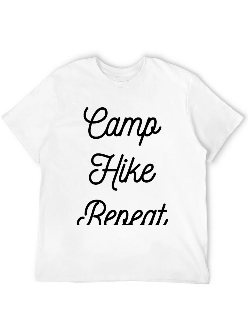 Camp Hike Repeat Black Graphic T-Shirt