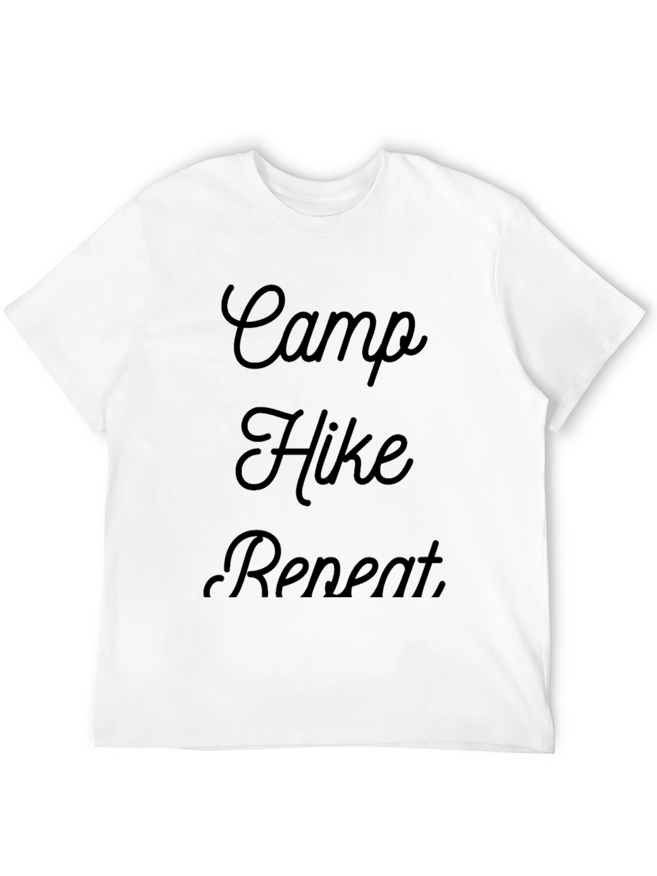 Camp Hike Repeat Black Graphic T-Shirt