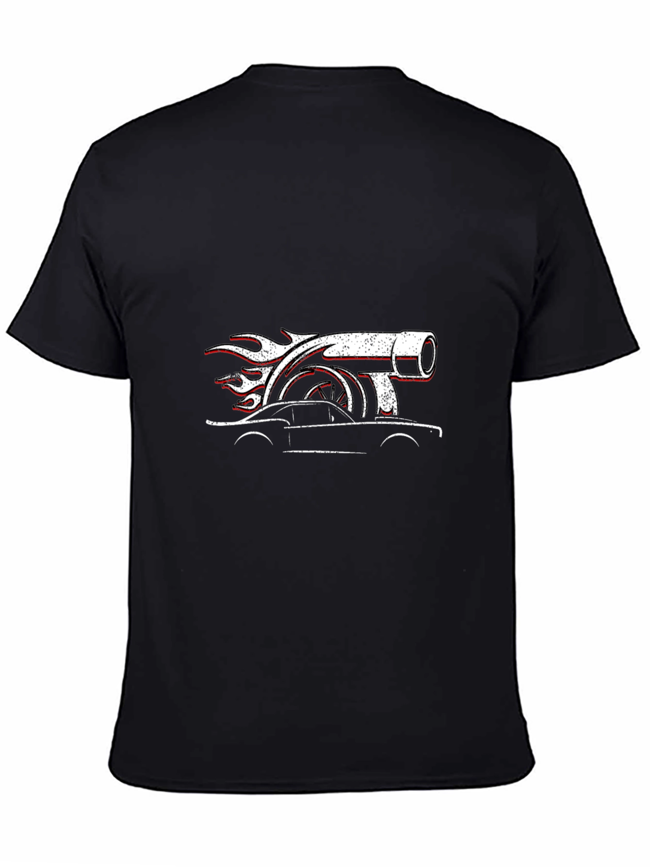 Turbo Car Graphic Black T-Shirt
