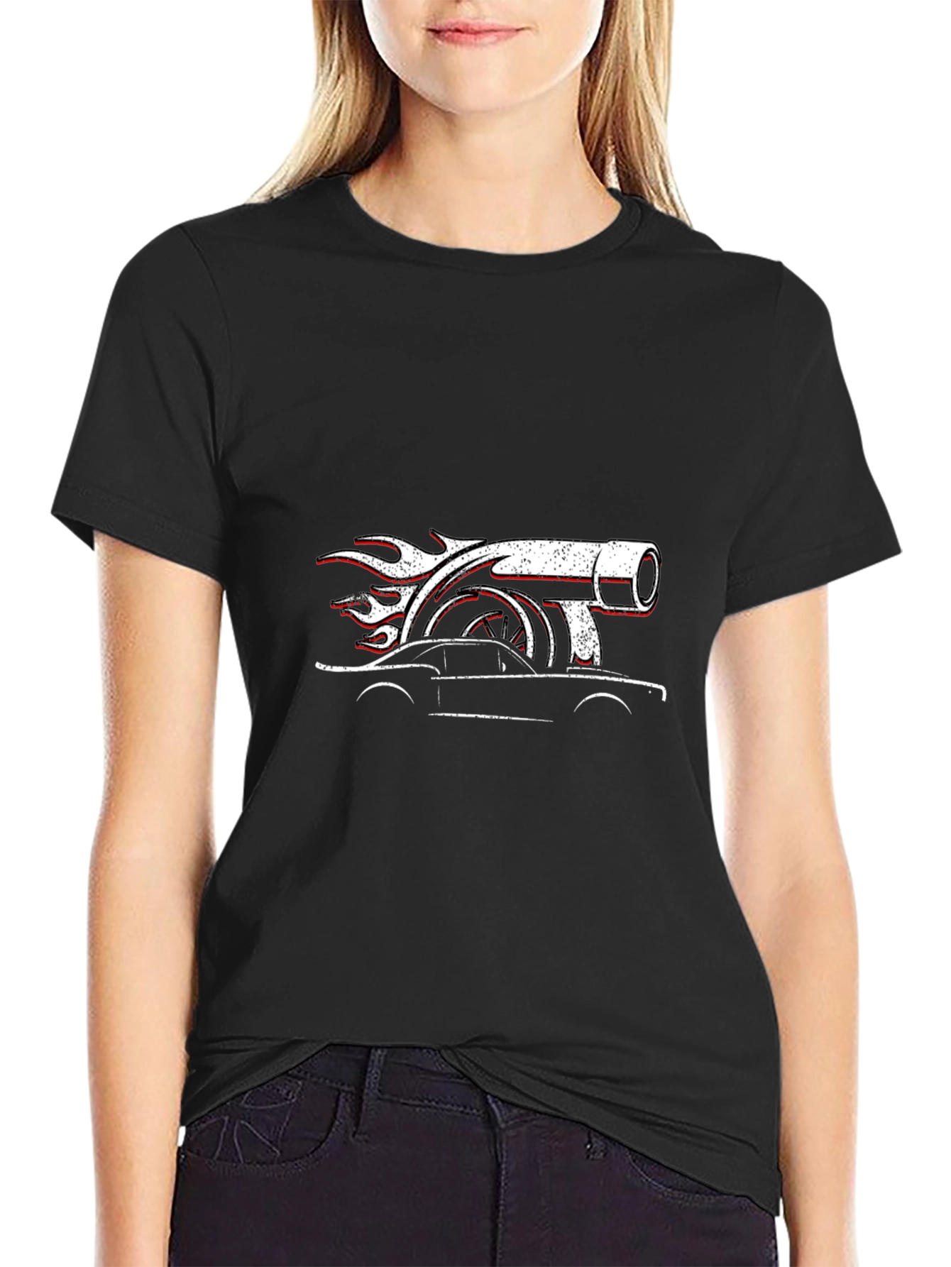 Turbo Car Graphic Black T-Shirt