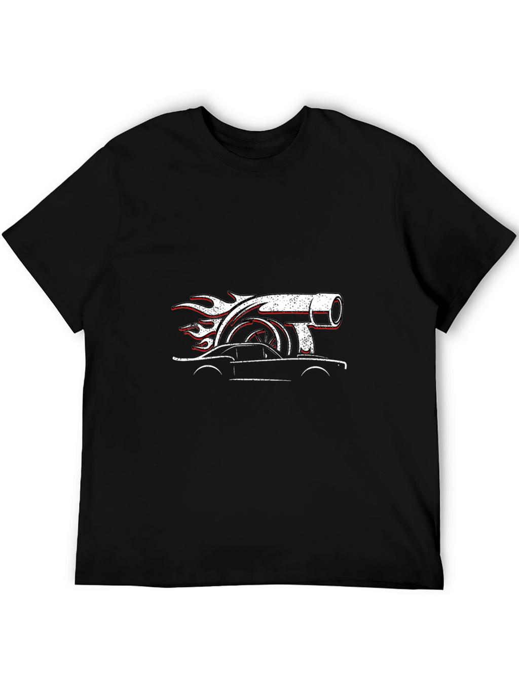 Turbo Car Graphic Black T-Shirt