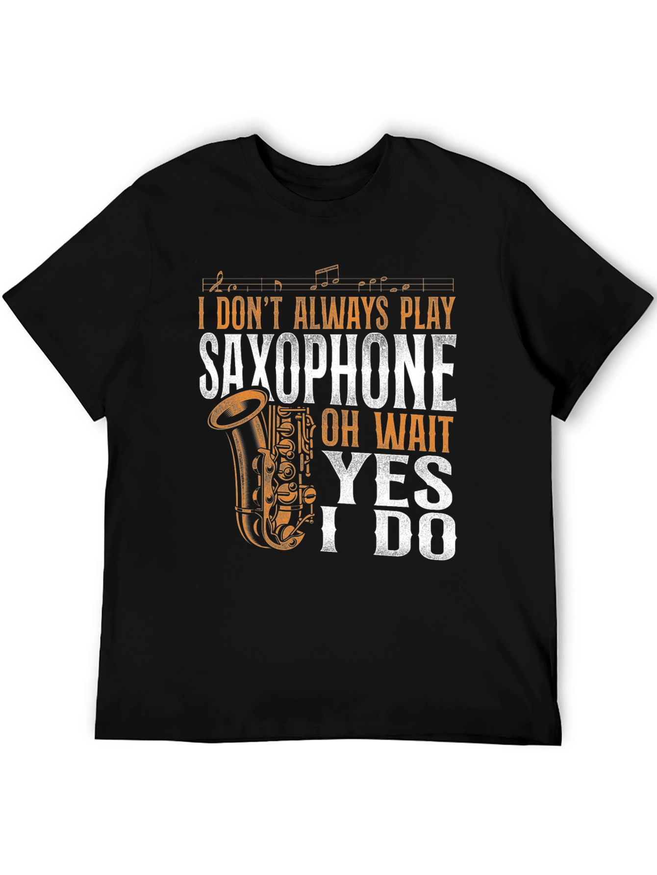 Saxophone Player Graphic T-Shirt - Black
