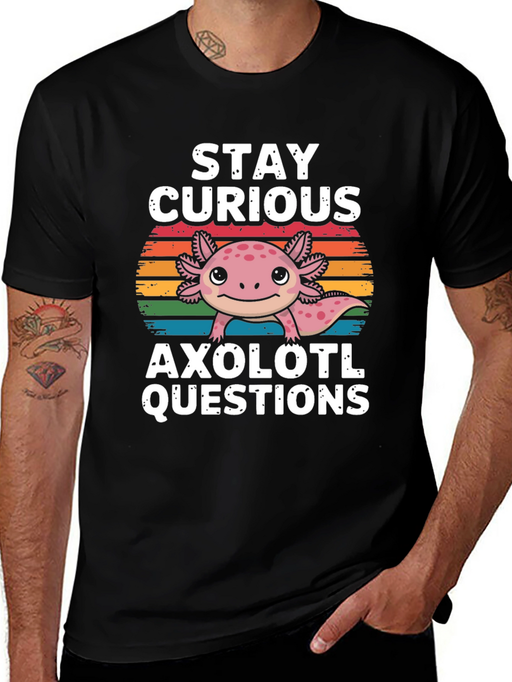Stay Curious Axolotl Questions T-Shirt
