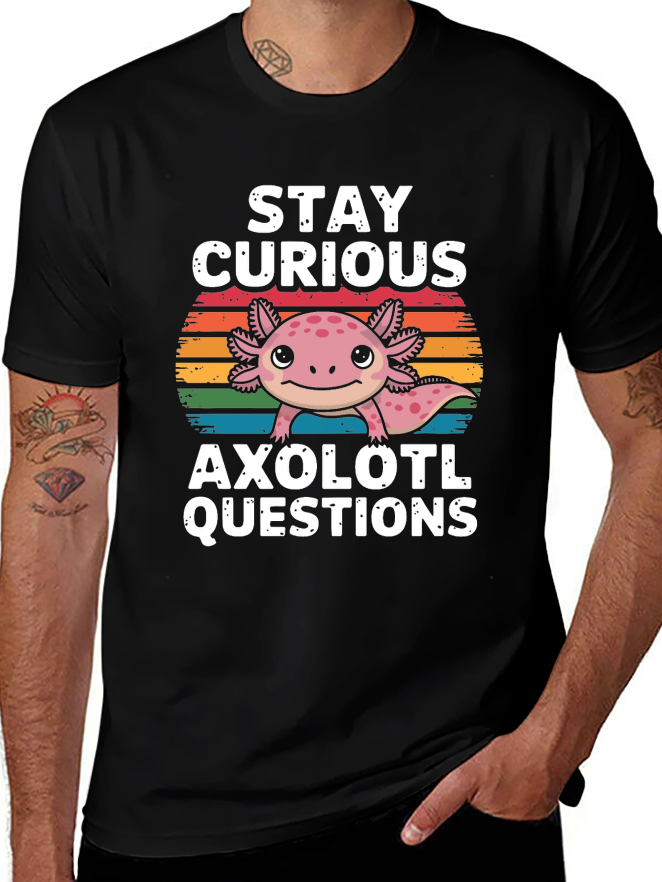Stay Curious Axolotl Questions T-Shirt