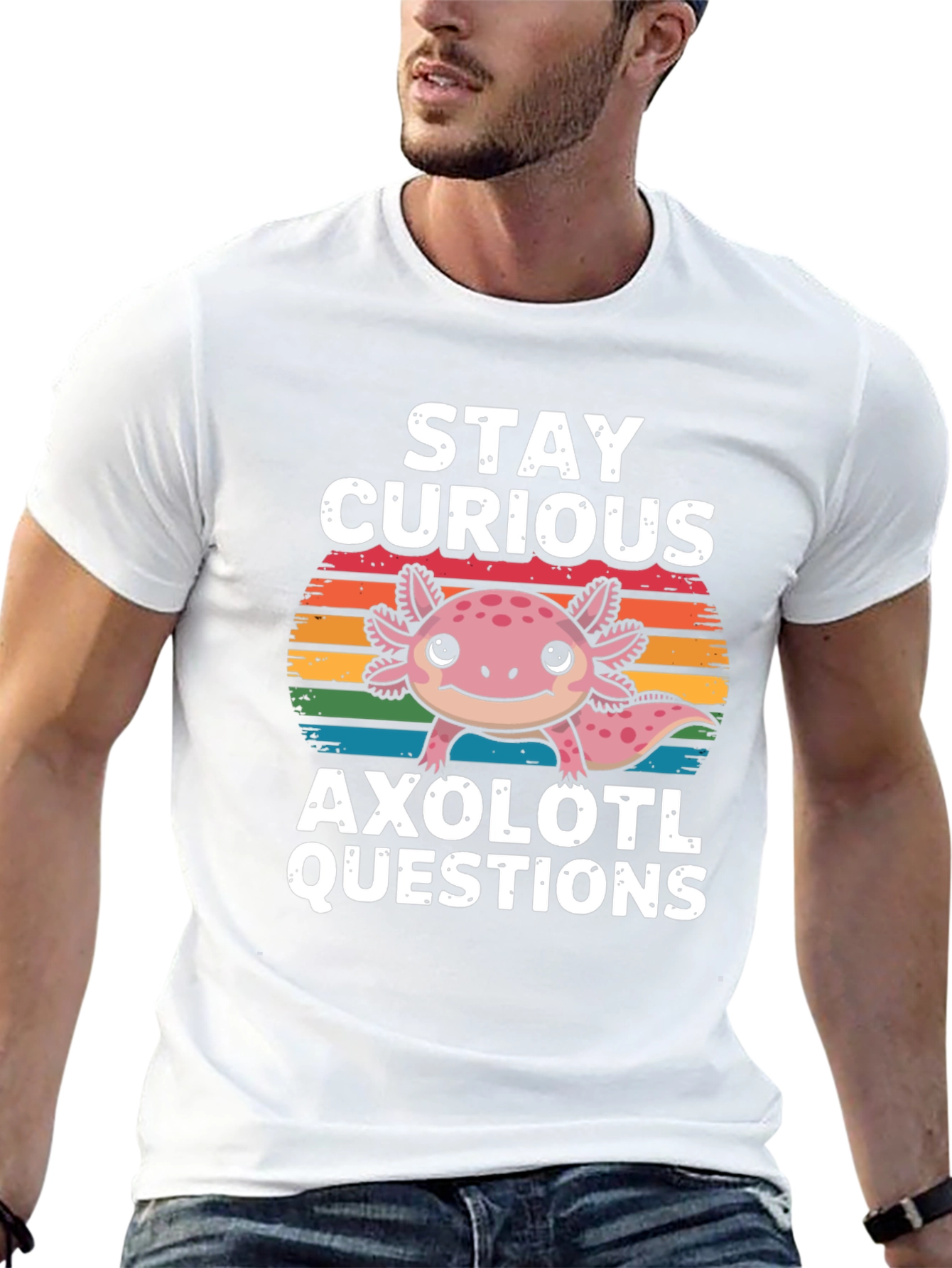 Stay Curious Axolotl Questions T-Shirt