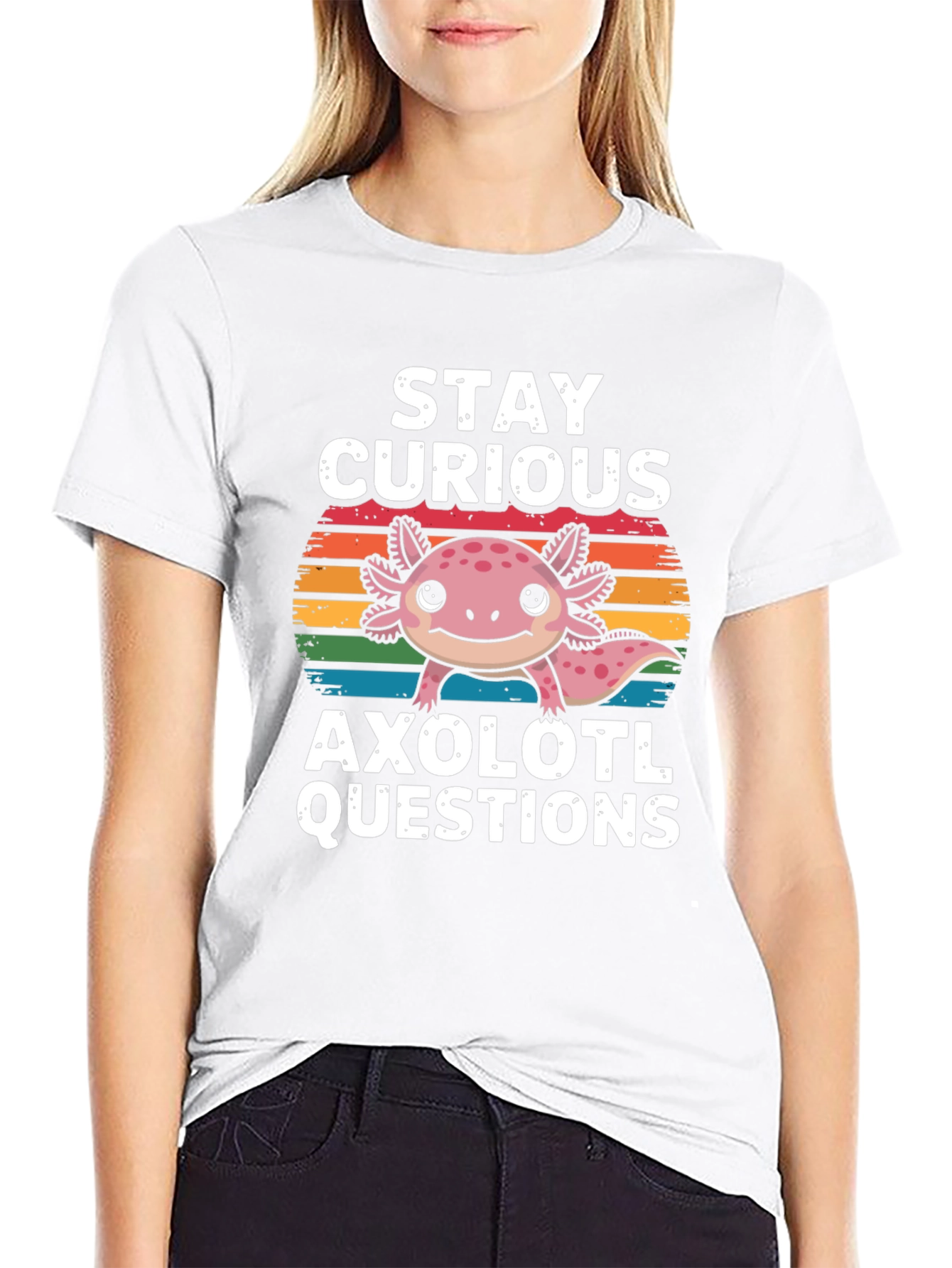 Stay Curious Axolotl Questions T-Shirt